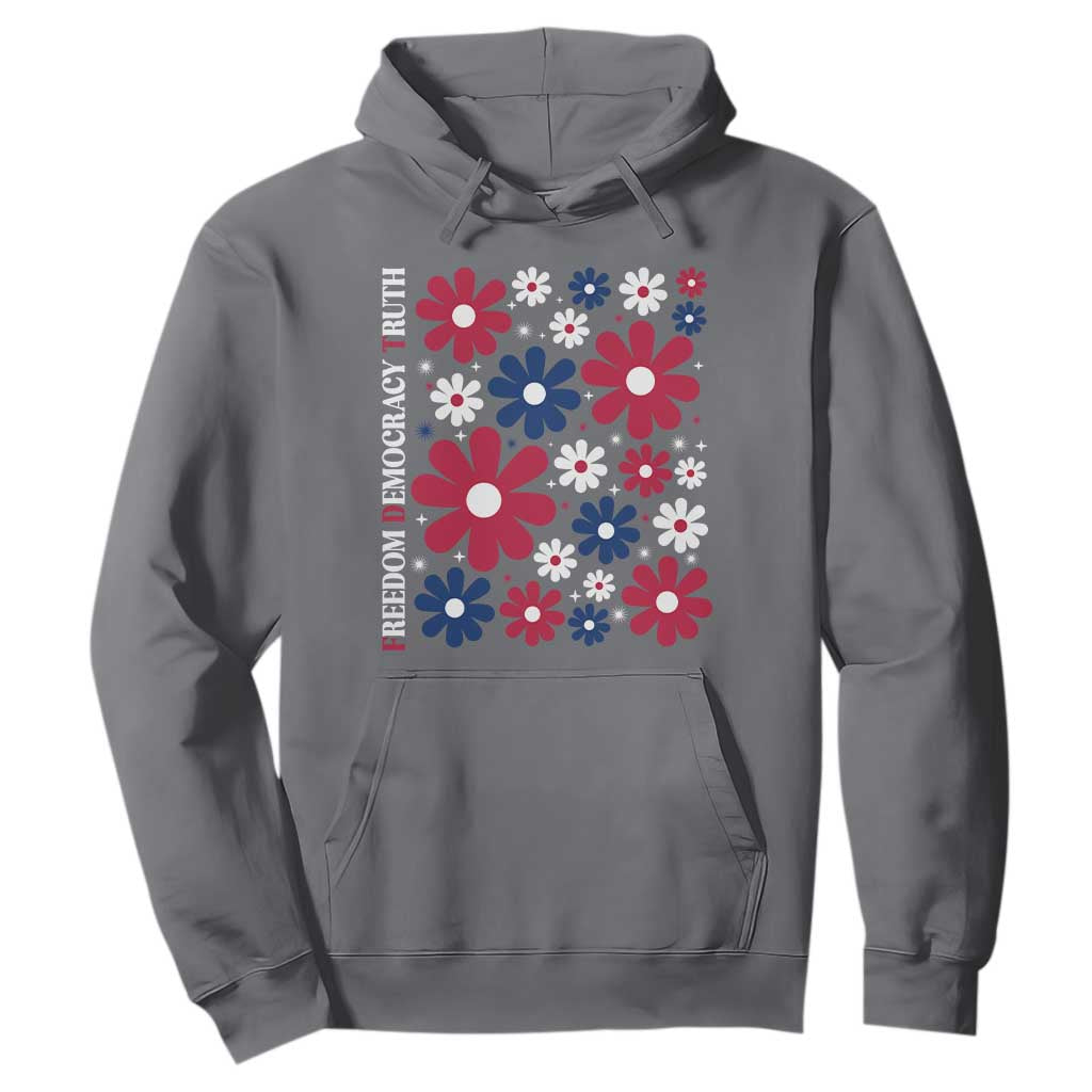 Subtle FDT Hoodie Boho Floral Red White Blue Social Justice TS10 Charcoal Print Your Wear