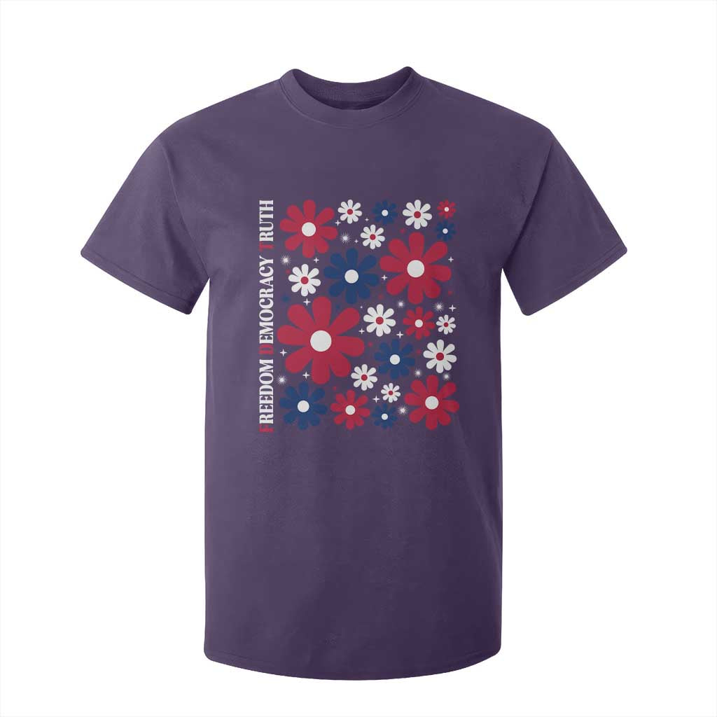 Subtle FDT T Shirt For Kid Boho Floral Red White Blue Social Justice TS10 Purple Print Your Wear