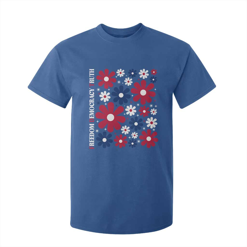 Subtle FDT T Shirt For Kid Boho Floral Red White Blue Social Justice TS10 Royal Blue Print Your Wear
