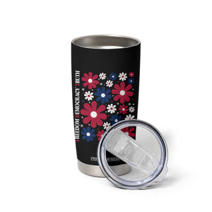 Subtle FDT Tumbler Cup Boho Floral Red White Blue Social Justice TS10 Print Your Wear