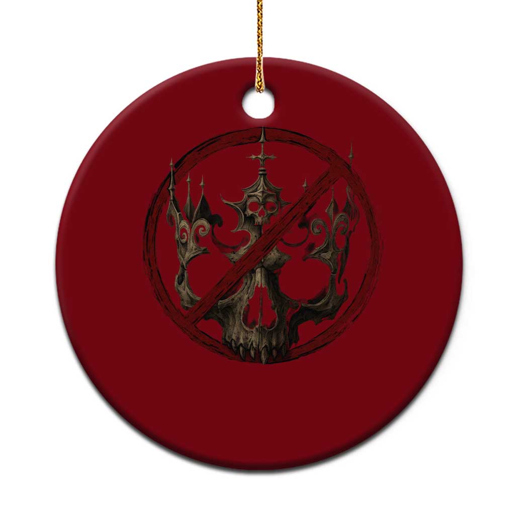 No Kings in America Ceramic Ornament Skull Crown Nope Kings TS10 1pc Red Print Your Wear