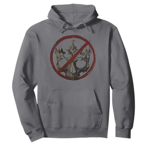 No Kings in America Hoodie Skull Crown Nope Kings TS10 Charcoal Print Your Wear