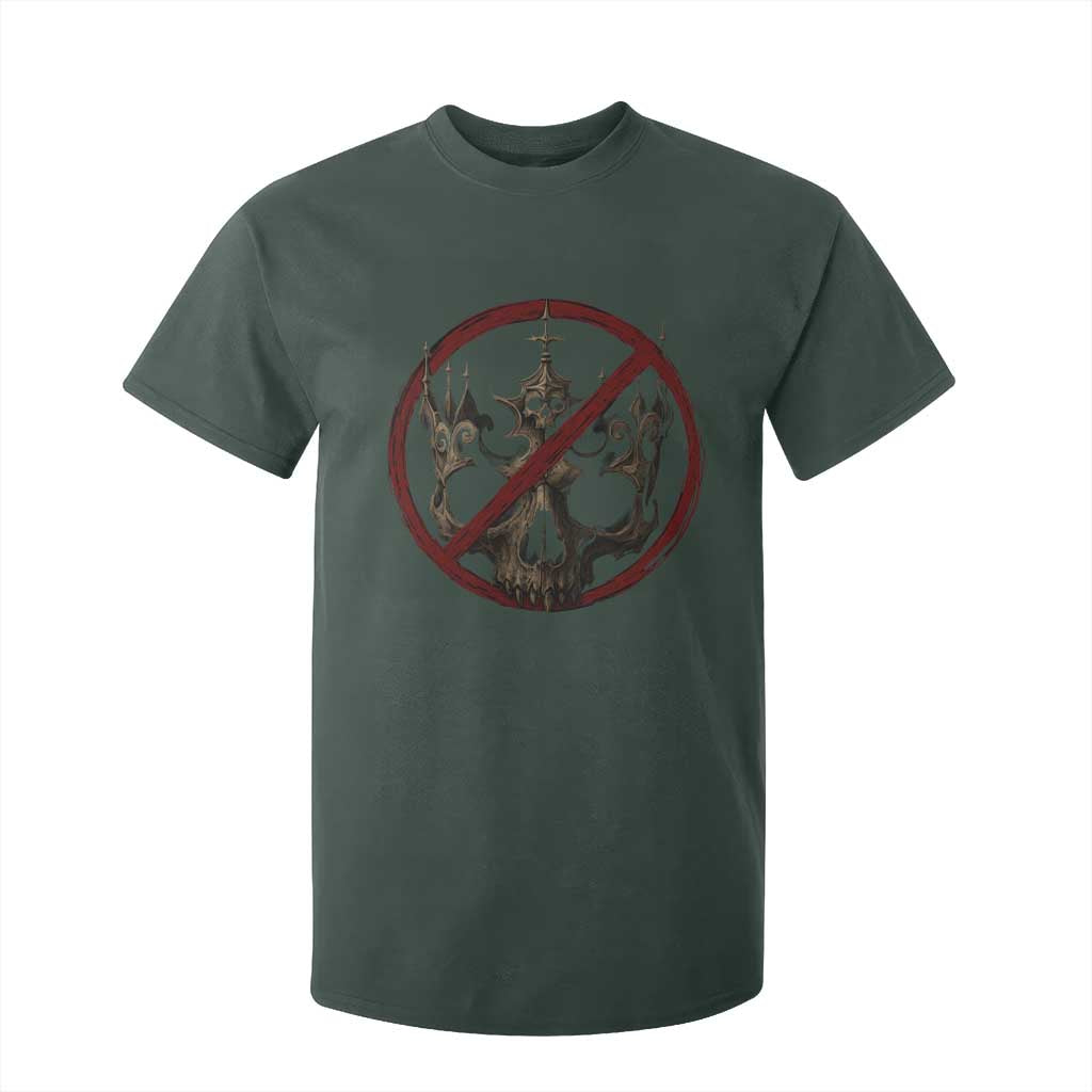 No Kings in America T Shirt For Kid Skull Crown Nope Kings TS10 Dark Forest Green Print Your Wear
