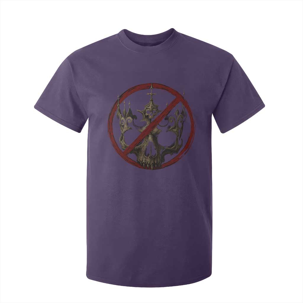 No Kings in America T Shirt For Kid Skull Crown Nope Kings TS10 Purple Print Your Wear