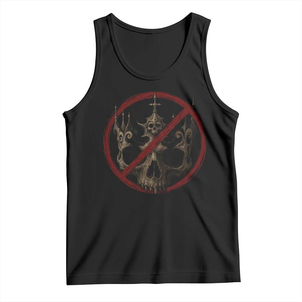 No Kings in America Tank Top Skull Crown Nope Kings TS10 Black Print Your Wear
