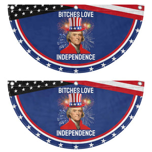 Bitches Love Independence Patriotic Fan Flag Thomas Jefferson Funny 4th Of July TS10 2pcs pack Classic Navy Print Your Wear
