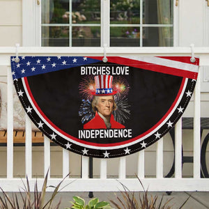 Bitches Love Independence Patriotic Fan Flag Thomas Jefferson Funny 4th Of July TS10 2pcs pack Classic Black Print Your Wear