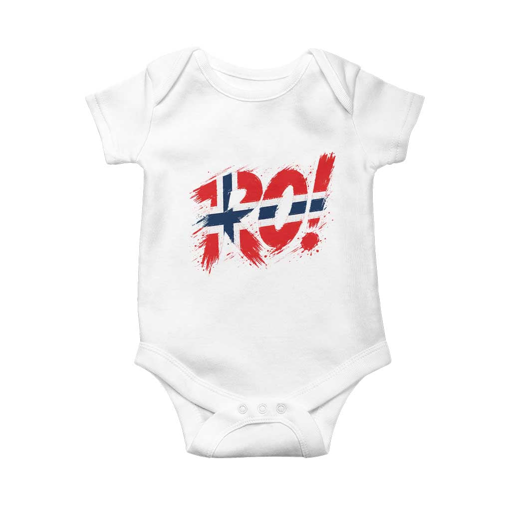 Ro Norway Viking Norwegian Flag Nordic Pride Baby Onesie TS10 White Print Your Wear