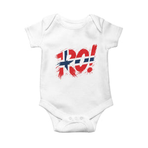 Ro Norway Viking Norwegian Flag Nordic Pride Baby Onesie TS10 White Print Your Wear