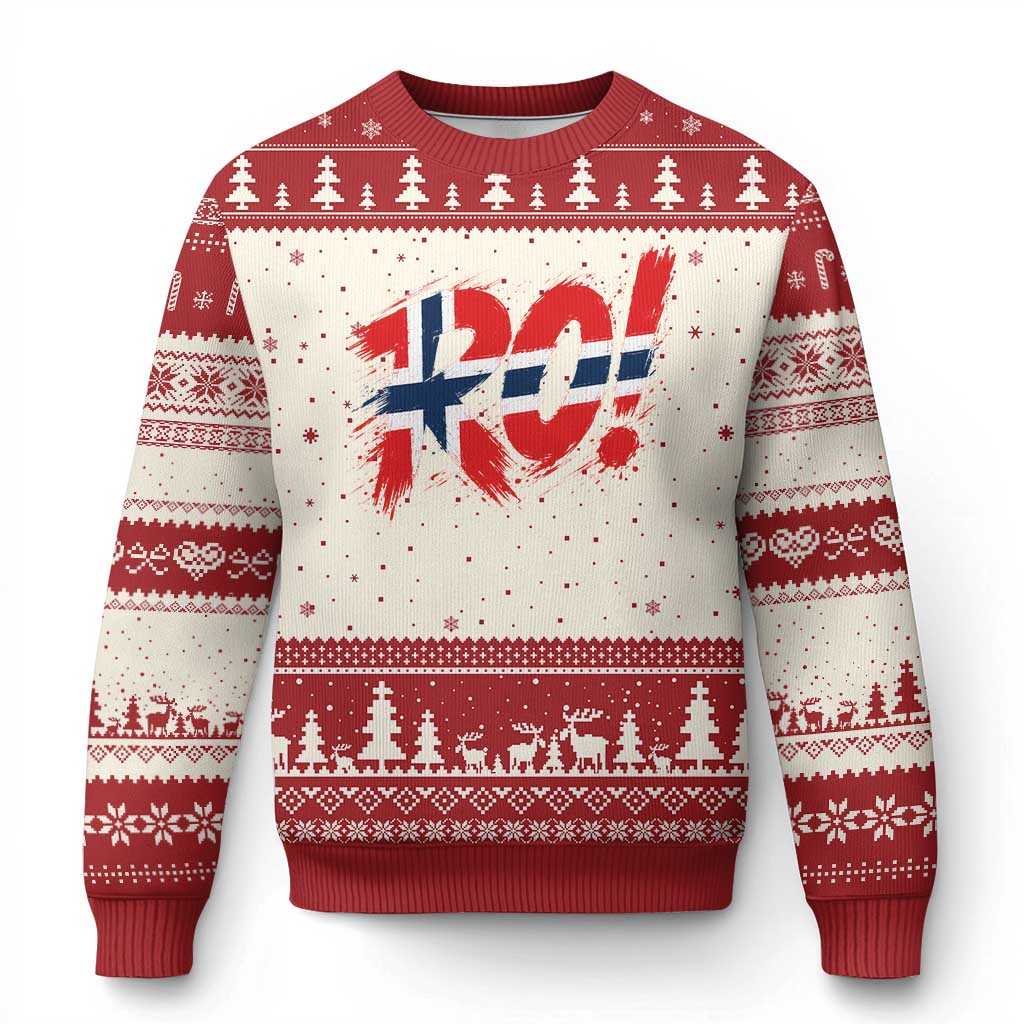 Ro Norway Viking Norwegian Flag Nordic Pride Ugly Christmas Sweater TS10 Beige Red Print Your Wear