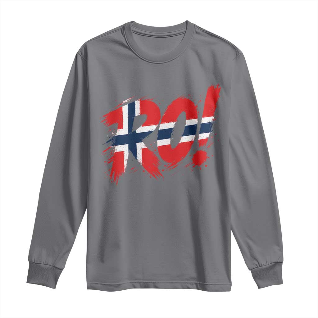 Ro Norway Viking Norwegian Flag Nordic Pride Long Sleeve Shirt TS10 Charcoal Print Your Wear