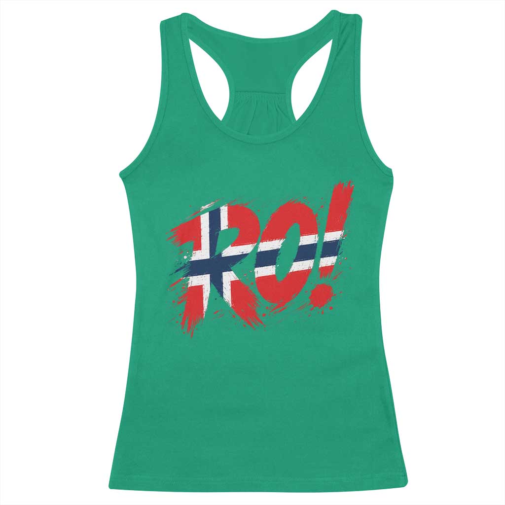 Ro Norway Viking Norwegian Flag Nordic Pride Racerback Tank Top TS10 Irish Green Print Your Wear