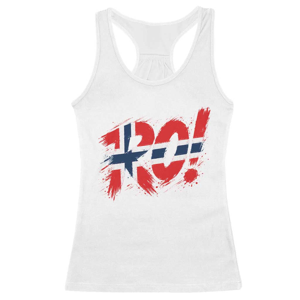 Ro Norway Viking Norwegian Flag Nordic Pride Racerback Tank Top TS10 White Print Your Wear