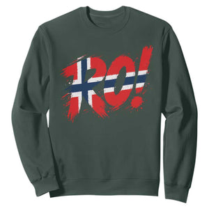 Ro Norway Viking Norwegian Flag Nordic Pride Sweatshirt TS10 Dark Forest Green Print Your Wear
