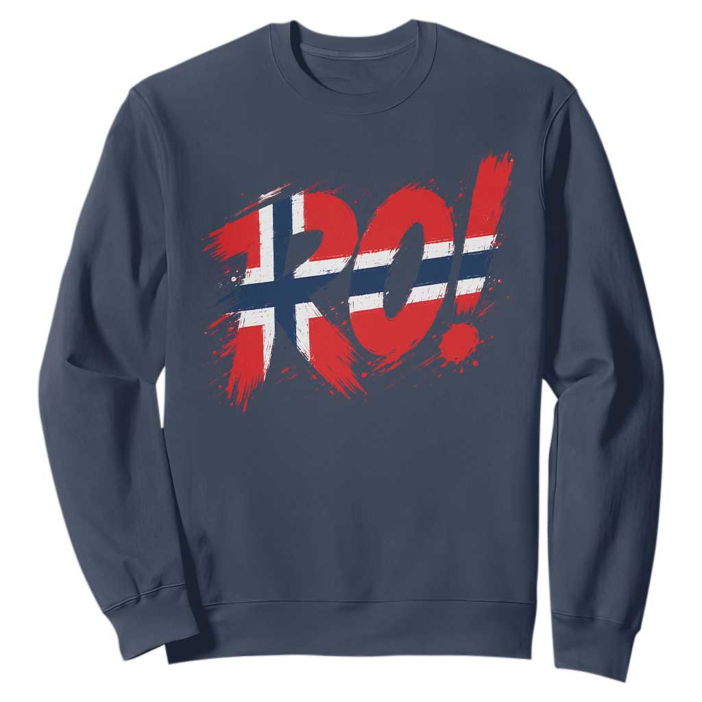 Ro Norway Viking Norwegian Flag Nordic Pride Sweatshirt TS10 Navy Print Your Wear