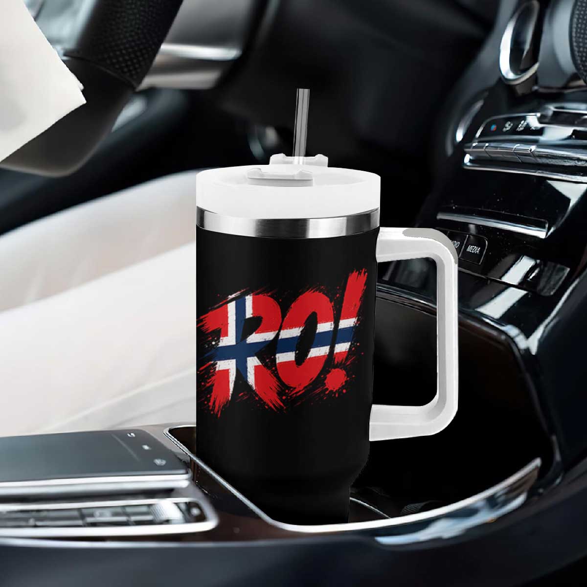 Ro Norway Viking Norwegian Flag Nordic Pride Tumbler With Handle TS10 Print Your Wear