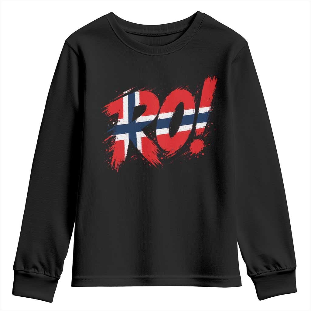 Ro Norway Viking Norwegian Flag Nordic Pride Youth Sweatshirt TS10 Black Print Your Wear