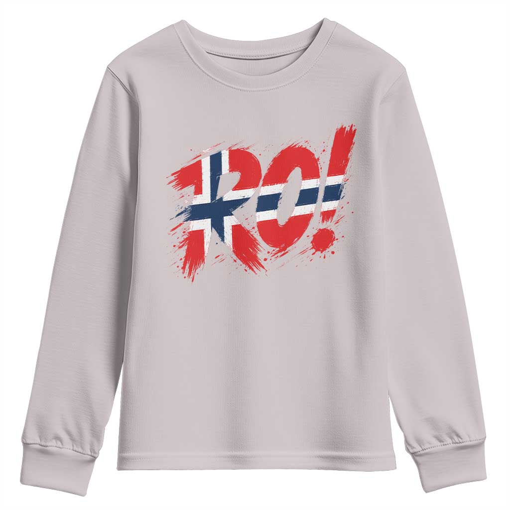 Ro Norway Viking Norwegian Flag Nordic Pride Youth Sweatshirt TS10 Ice Gray Print Your Wear