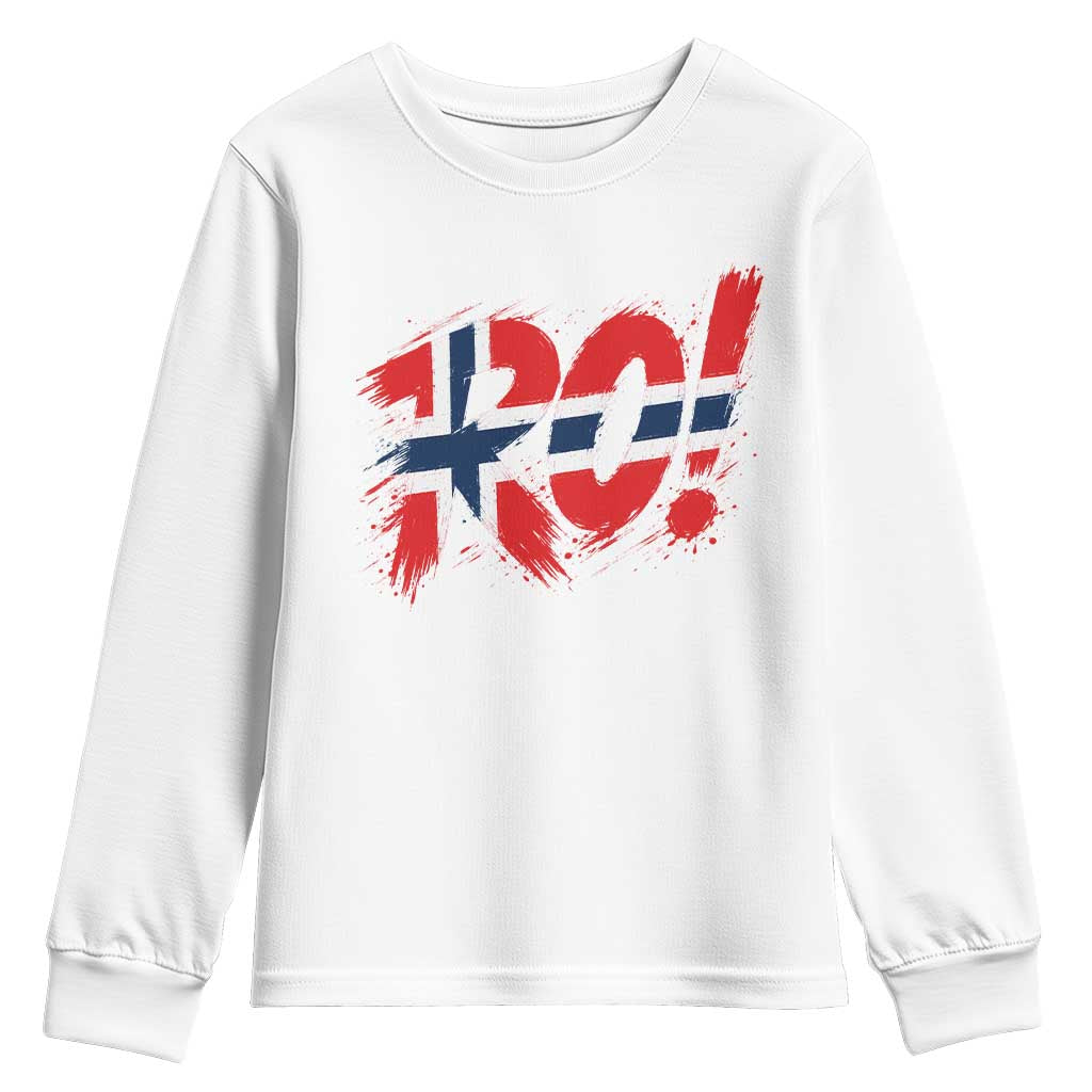 Ro Norway Viking Norwegian Flag Nordic Pride Youth Sweatshirt TS10 White Print Your Wear
