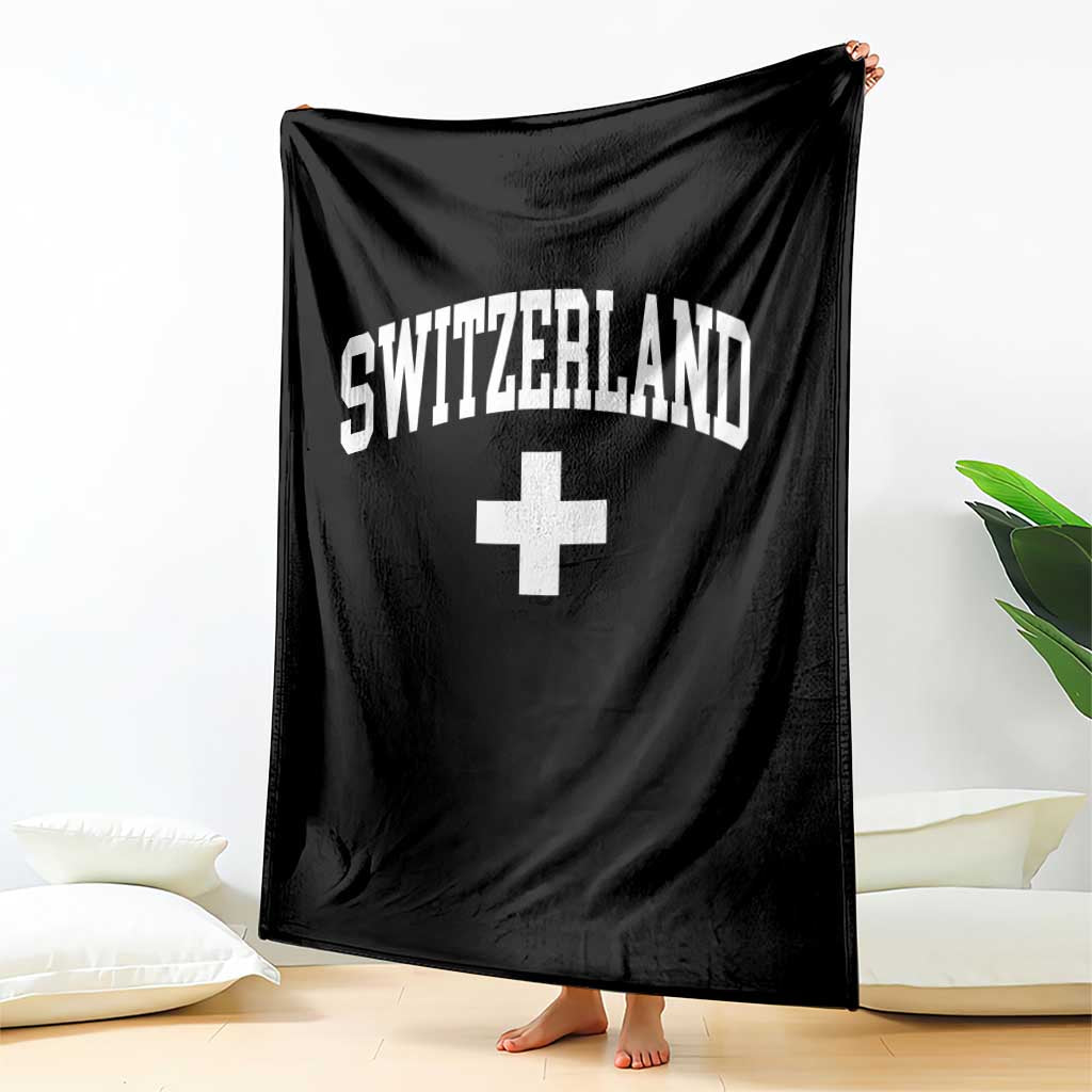 Switzerland Flag Vintage Throw Blanket Swiss Retro Vintage TS10 Print Your Wear