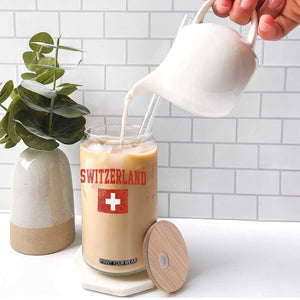 Switzerland Fan Glass Can Vintage Retro Swiss Cross Flag TS10 Print Your Wear