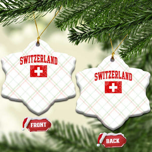 Switzerland Fan Ceramic Ornament Vintage Retro Swiss Cross Flag TS10 Print Your Wear