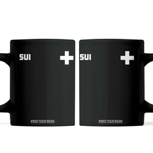 Switzerland Coffee Mug Retro Swiss Flag TS10 Black Print Your Wear