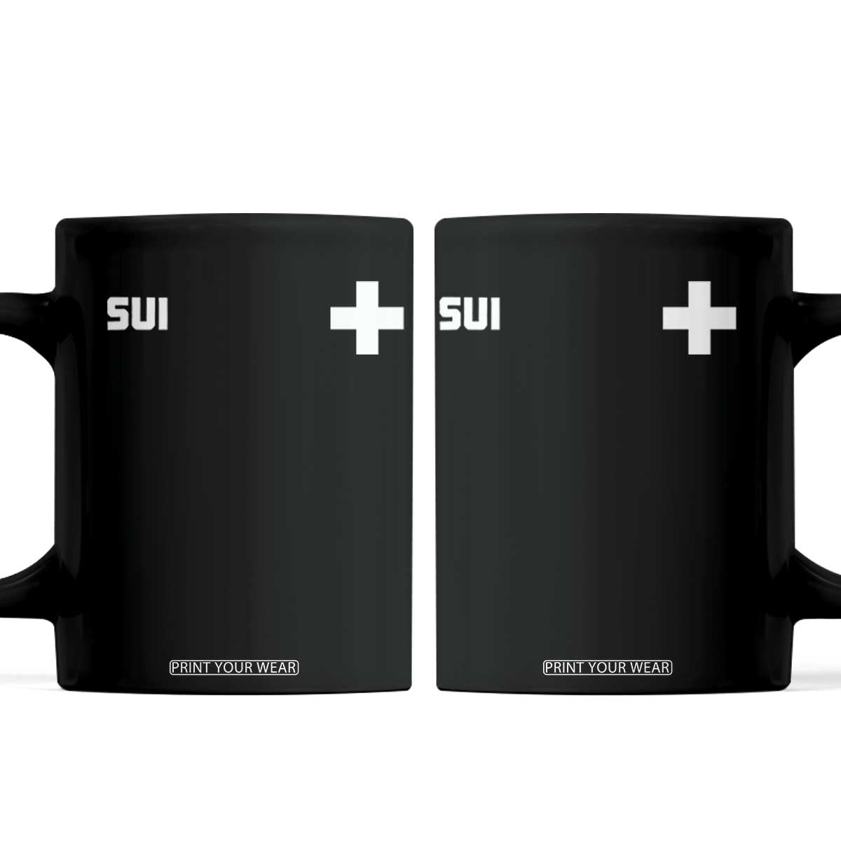 Switzerland Coffee Mug Retro Swiss Flag TS10 Black Print Your Wear