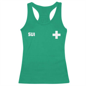 Switzerland Racerback Tank Top Retro Swiss Flag TS10 Irish Green Print Your Wear