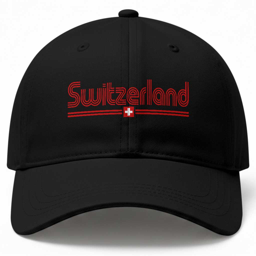 Switzerland Fan Retro Vintage Flag Baseball Cap TS10 Print Your Wear