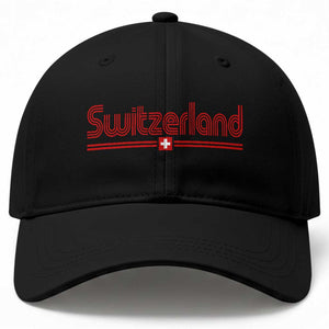 Switzerland Fan Retro Vintage Flag Baseball Cap TS10 Print Your Wear