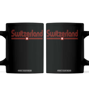 Switzerland Fan Retro Vintage Flag Coffee Mug TS10 Black Print Your Wear