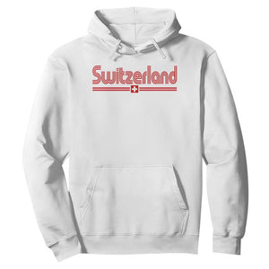 Switzerland Fan Retro Vintage Flag Hoodie TS10 White Print Your Wear