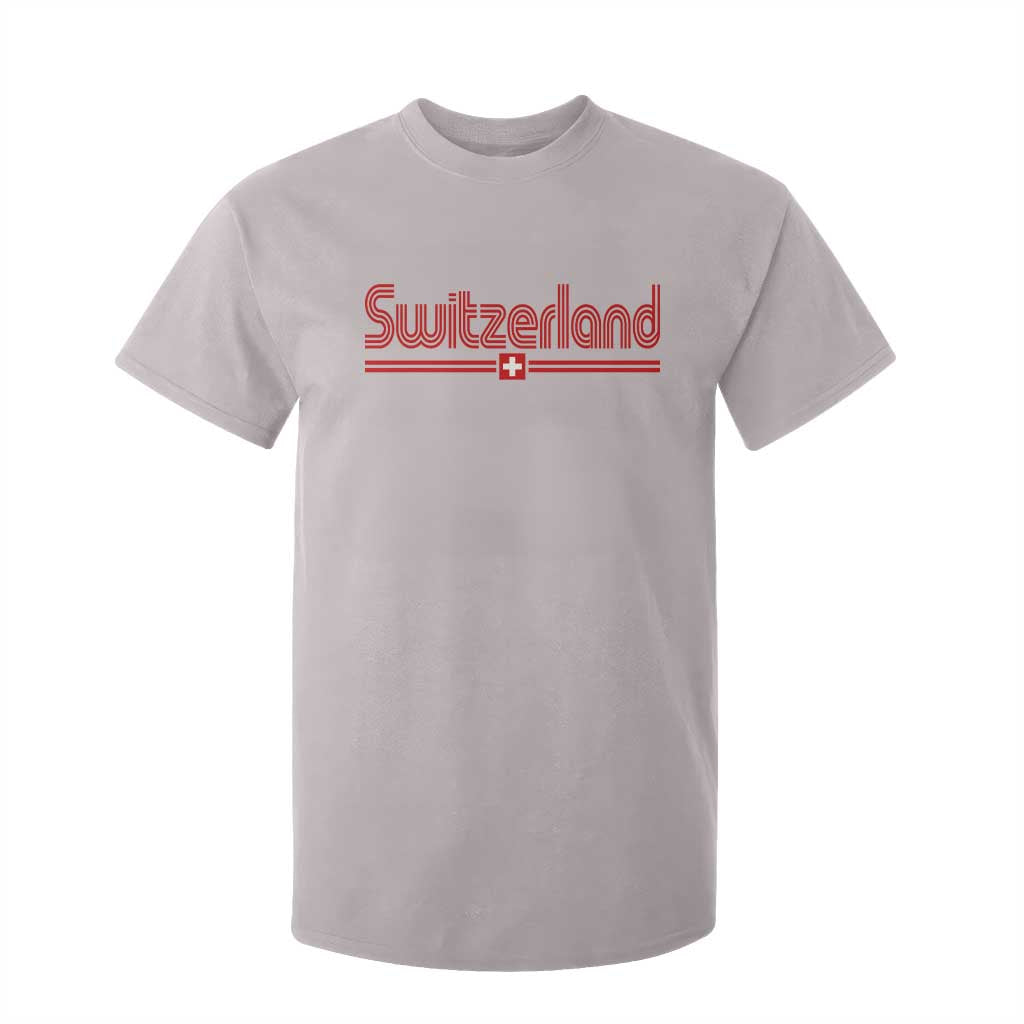 Switzerland Fan Retro Vintage Flag T Shirt For Kid TS10 Ice Gray Print Your Wear