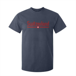 Switzerland Fan Retro Vintage Flag T Shirt For Kid TS10 Navy Print Your Wear