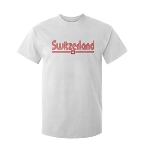 Switzerland Fan Retro Vintage Flag T Shirt For Kid TS10 White Print Your Wear