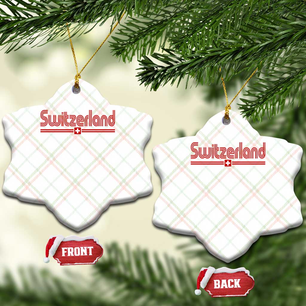 Switzerland Fan Retro Vintage Flag Ceramic Ornament TS10 Print Your Wear