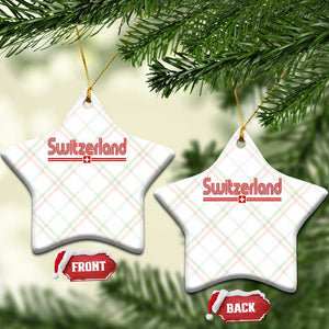 Switzerland Fan Retro Vintage Flag Ceramic Ornament TS10 Print Your Wear