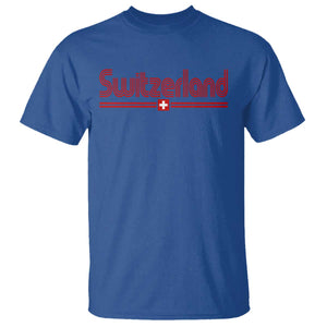 Switzerland Fan Retro Vintage Flag T Shirt TS10 Royal Blue Print Your Wear