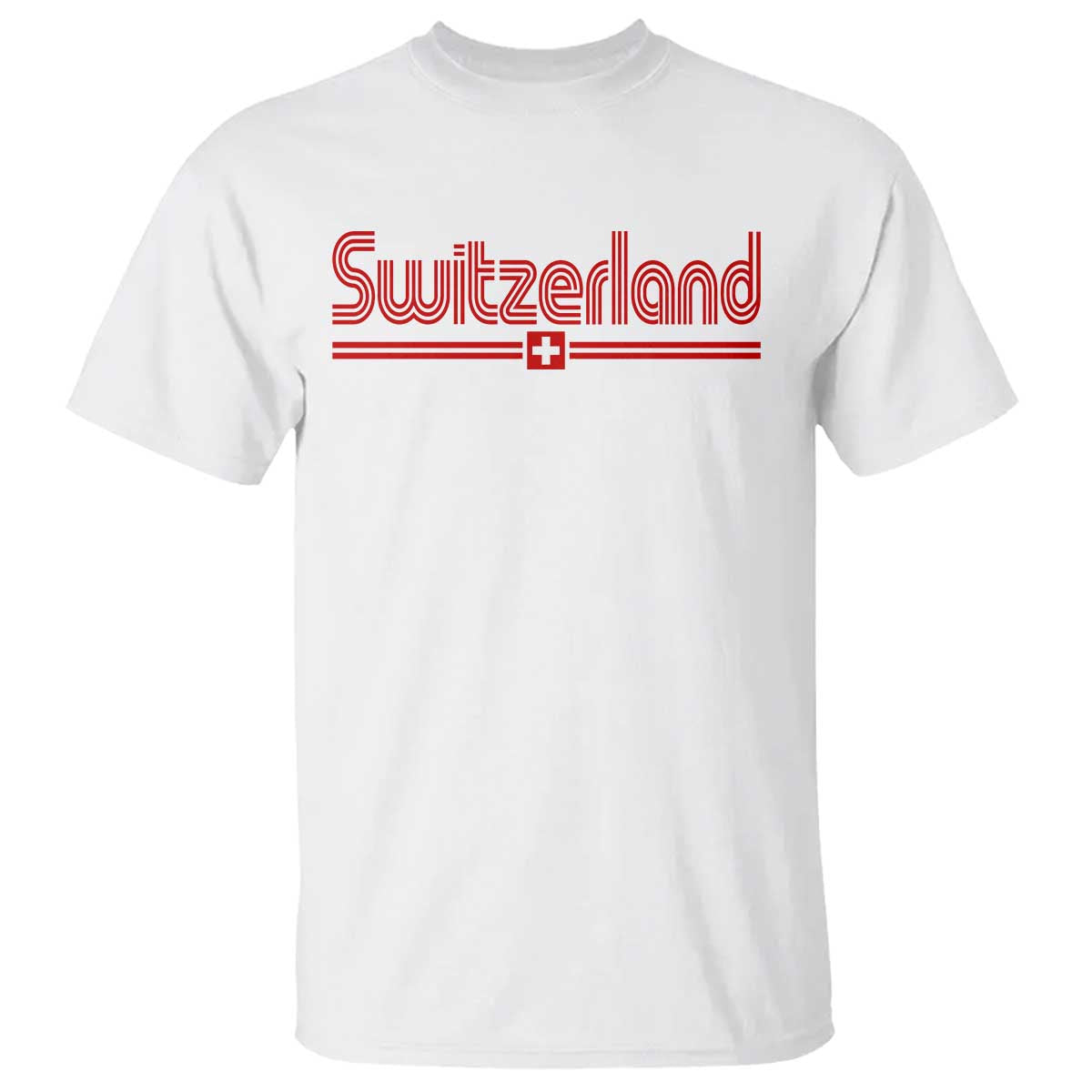 Switzerland Fan Retro Vintage Flag T Shirt TS10 White Print Your Wear