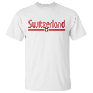 Switzerland Fan Retro Vintage Flag T Shirt TS10 White Print Your Wear