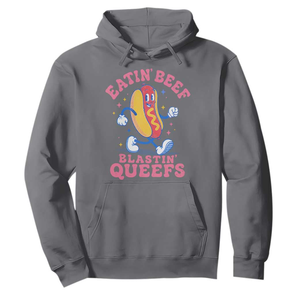 Hotdog Eatin Beef Blastin Queefs Inappropriate Hoodie Funny Cringe Offensive Humor TS10 Charcoal Print Your Wear