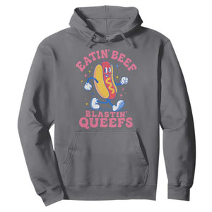 Hotdog Eatin Beef Blastin Queefs Inappropriate Hoodie Funny Cringe Offensive Humor TS10 Charcoal Print Your Wear