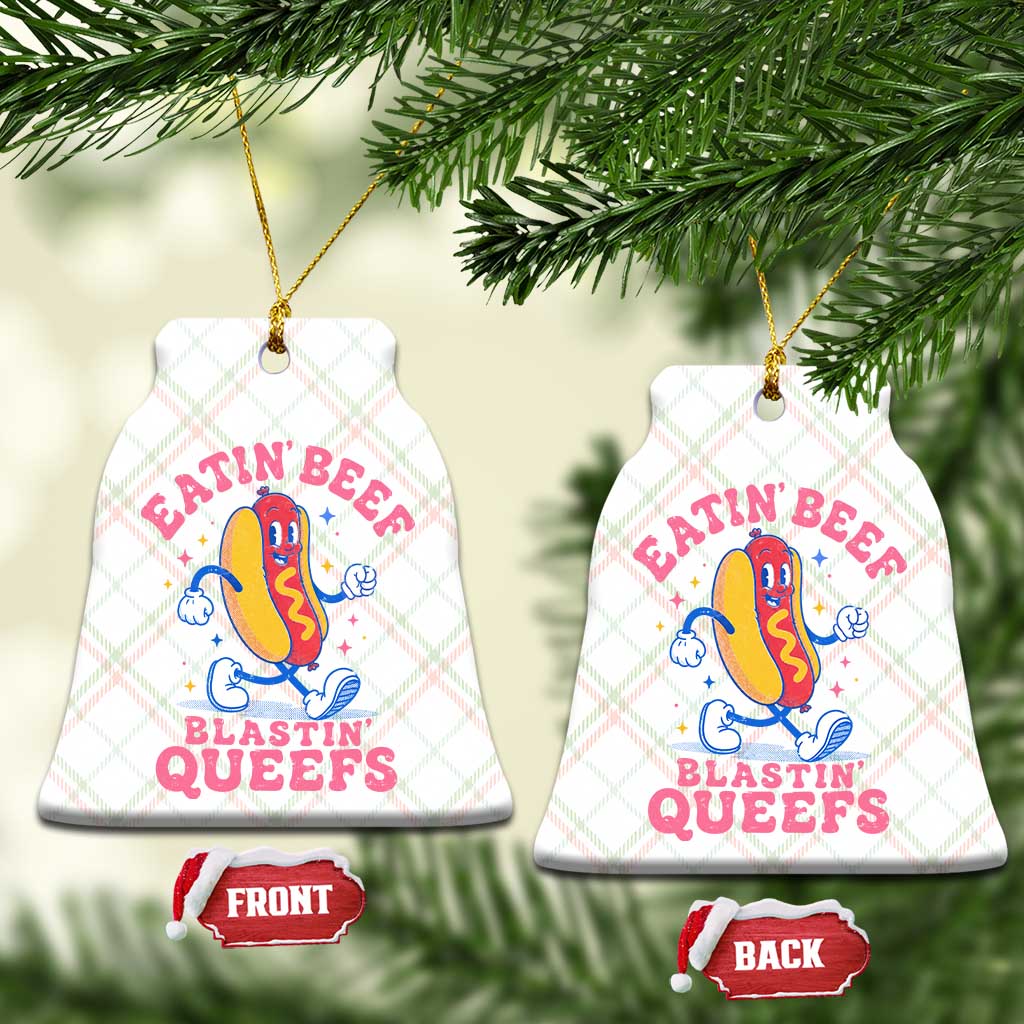 Hotdog Eatin Beef Blastin Queefs Inappropriate Ceramic Ornament Funny Cringe Offensive Humor TS10 Print Your Wear