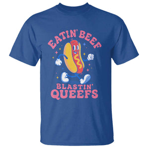 Hotdog Eatin Beef Blastin Queefs Inappropriate T Shirt Funny Cringe Offensive Humor TS10 Royal Blue Print Your Wear
