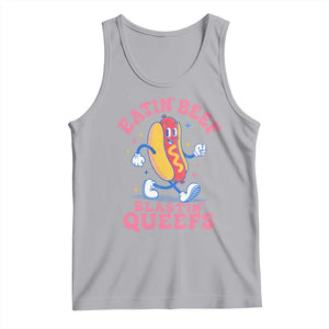 Hotdog Eatin Beef Blastin Queefs Inappropriate Tank Top Funny Cringe Offensive Humor TS10 Athletic Heather Print Your Wear