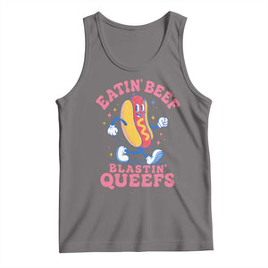 Hotdog Eatin Beef Blastin Queefs Inappropriate Tank Top Funny Cringe Offensive Humor TS10 Deep Heather Print Your Wear