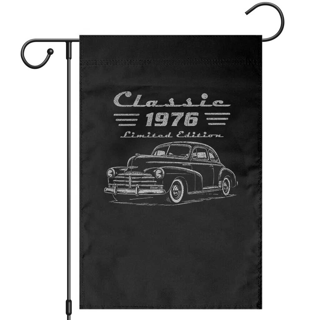 50th Birthday Garden Flag Vintage Retro Car Classic 1976 50 Year Old Gift TS10 Black Print Your Wear