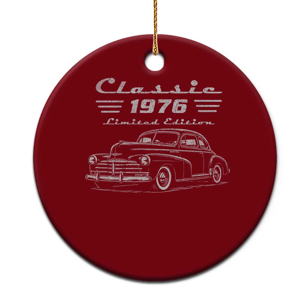50th Birthday Ceramic Ornament Vintage Retro Car Classic 1976 50 Year Old Gift TS10 1pc Red Print Your Wear