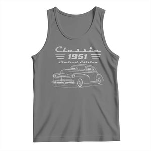 75th Birthday Tank Top Vintage Retro Car Classic 1951 75 Year Old Gift TS10 Black Heather Print Your Wear